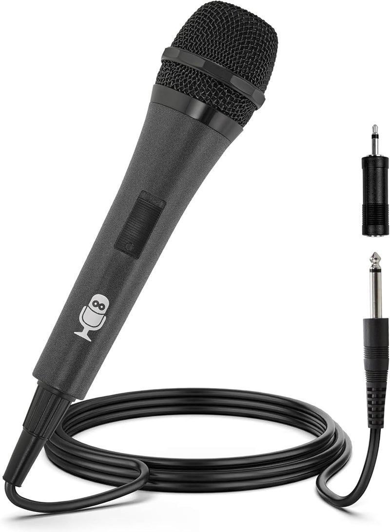Singing Machine Wired Microphone for Karaoke, (Black) - Unidirectional Dynamic Vocal Microphone - Plug-in Microphone for Karaoke Machine, AMP, & Speaker - Mic for Singing, Public Speaking, & Parties - Image 1